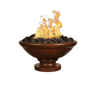 Banded Rim Round Fire Bowl with Pedestal - Concrete (GFRC) - Modofire