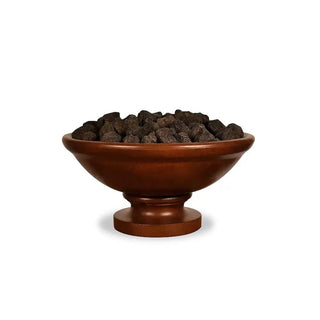 Banded Rim Round Fire Bowl with Pedestal - Concrete (GFRC) - Modofire