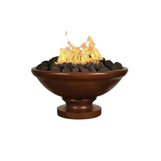 Banded Rim Round Fire Bowl with Pedestal - Concrete (GFRC) - Modofire