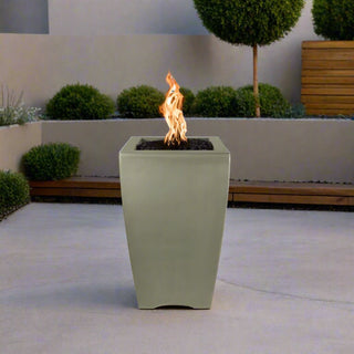 Baston Square Fire Bowl Pillar Vase - Concrete (GFRC) - Modofire