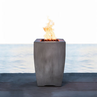 Baston Square Fire Bowl Pillar Vase - Concrete (GFRC) - Modofire