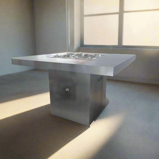 Bella Square Fire Table - Stainless Steel - Modofire