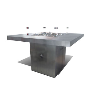 Bella Square Fire Table - Stainless Steel - Modofire