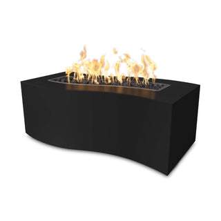 Billow Wavy Rectangle Fire Table - Powder Coated Steel - Modofire