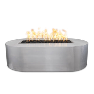 Bispo Rectangle Round Ended Fire Table - Stainless Steel - Modofire