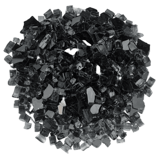 Black Reflective Fire Glass - 1/2" - 10 lbs. - Modofire