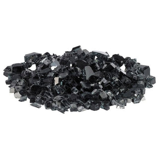 Black Reflective Fire Glass - 1/2" - 10 lbs. - modofire🔥