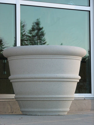 Bristol Round Planter / Water Vase - Round Bowl - Officially Licensed Frank Lloyd Wright - Dry Cast Sandstone