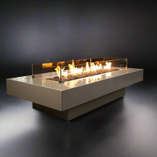 Cabo Linear Rectangle Fire Table - Concrete (GFRC) - Modofire