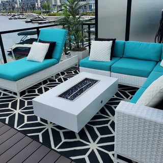 Cabo Linear Rectangle Fire Table - Powder Coated Steel - Modofire