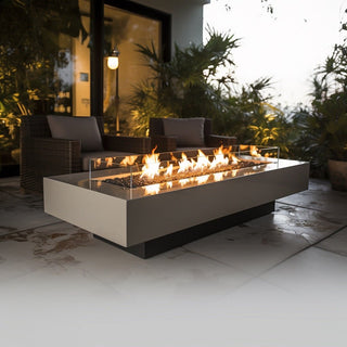 Cabo Linear Rectangle Fire Table - Powder Coated Steel - Modofire