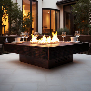 Cabo Square Fire Table - Hammered Copper - Modofire