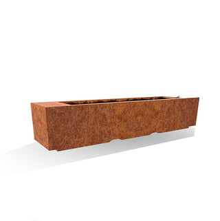 Carmen Rectangle Fire Pit - Corten Steel - Modofire