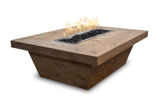 Carson Rectangle Fire Table - Wood Grain Concrete - Modofire