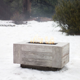 Catalina Rectangle Fire Table - Wood Grain Concrete - Modofire