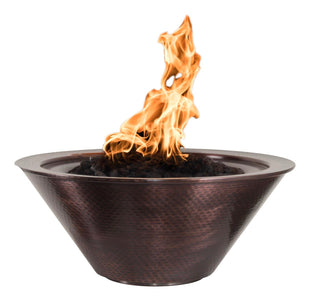 Cazo Narrow Ledge Round Cone Fire Pit - Hammered Copper - modofire🔥