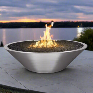 Cazo Narrow Ledge Round Cone Fire Pit - Stainless Steel - Modofire