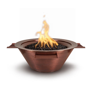 Cazo Round Cone 4 - Way Spillway Fire & Water Bowl - Hammered Copper - modofire🔥