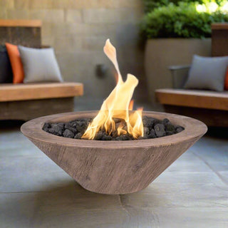 Cazo Round Cone Fire Bowl - Wood Grain Concrete - Modofire