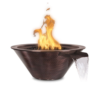 Cazo Round Cone Fire & Water Spillway Bowl - Hammered Copper - modofire🔥