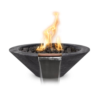 Cazo Round Cone Fire & Water Spillway Bowl - Wood Grain Concrete - Modofire