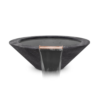 Cazo Round Cone Water Spillway Bowl - Wood Grain Concrete - Modofire