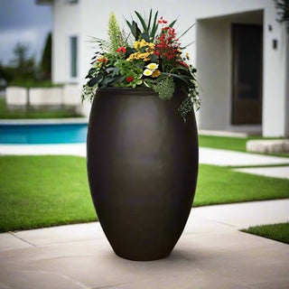 Chinese Round Smooth Planter / Water Vase - Concrete (GFRC) - Modofire