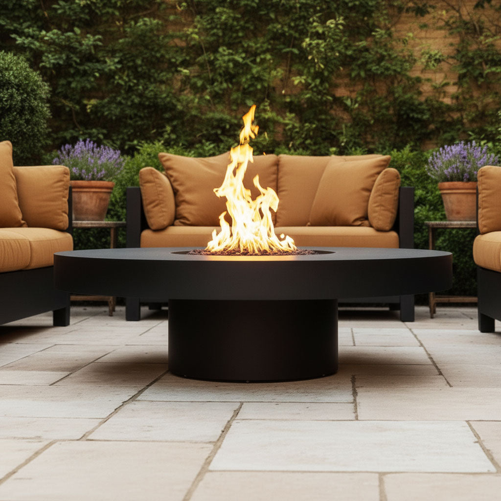 Table Top Fore Circa Bold Fire Pit Coffee Table | Thick Tabletop Aluminum by Modofire