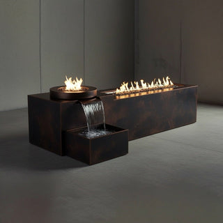 Circle End Fire & Water Feature - Modofire