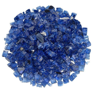 Cobalt Reflective Fire Glass - 1/2" - 10 lbs. - modofire🔥