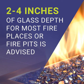 Cobalt Reflective Fire Glass - 1/2" - 10 lbs. - modofire🔥