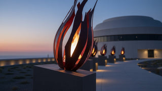 Comet Crash Metal Fire Sculpture - Modofire