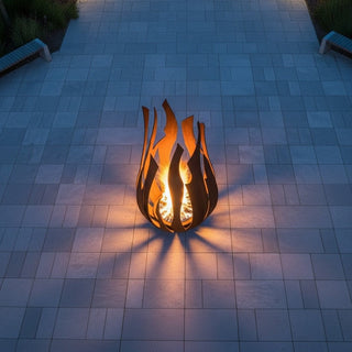 Comet Crash Metal Fire Sculpture - Modofire