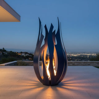 Comet Crash Metal Fire Sculpture - Modofire