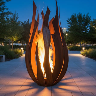 Comet Crash Metal Fire Sculpture - Modofire