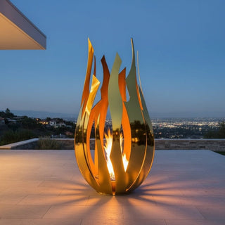 Comet Crash Metal Fire Sculpture - Modofire