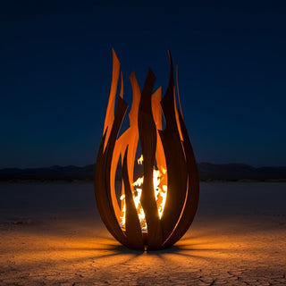 Comet Crash Metal Fire Sculpture - Modofire