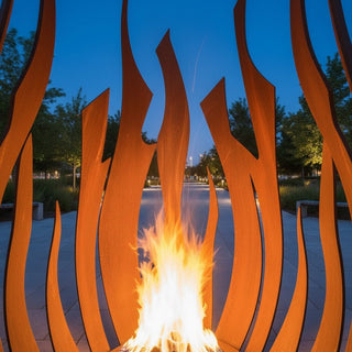 Comet Crash Metal Fire Sculpture - Modofire