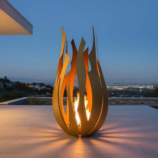 Comet Crash Metal Fire Sculpture - Modofire