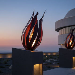 Comet Crash Metal Fire Sculpture - Modofire