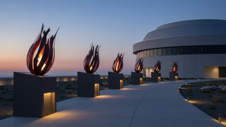 Comet Crash Metal Fire Sculpture - Modofire