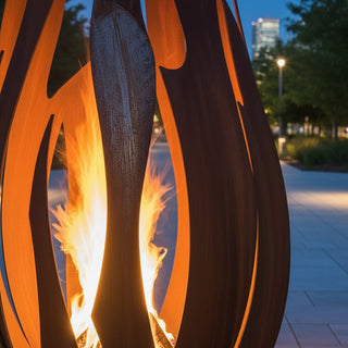 Comet Crash Metal Fire Sculpture - Modofire