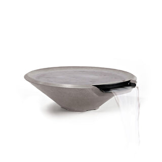 Conic Cast Water Spillway Bowl - Cast Stone Honed Finish - modofire🔥