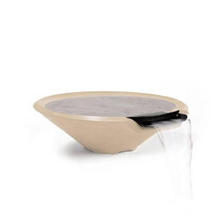 Conic Cast Water Spillway Bowl - Cast Stone Honed Finish - modofire🔥