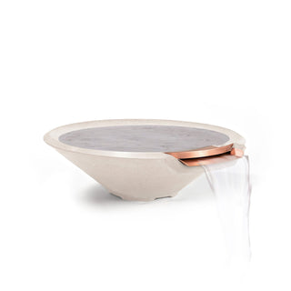 Conic Cast Water Spillway Bowl - Cast Stone Honed Finish - modofire🔥