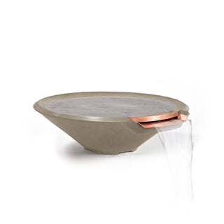 Conic Cast Water Spillway Bowl - Cast Stone Honed Finish - modofire🔥