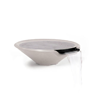 Conic Cast Water Spillway Bowl - Cast Stone Honed Finish - modofire🔥