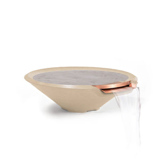 Conic Cast Water Spillway Bowl - Cast Stone Honed Finish - modofire🔥