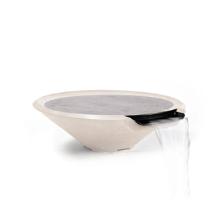 Conic Cast Water Spillway Bowl - Cast Stone Honed Finish - modofire🔥