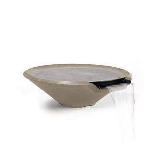 Conic Cast Water Spillway Bowl - Cast Stone Honed Finish - modofire🔥